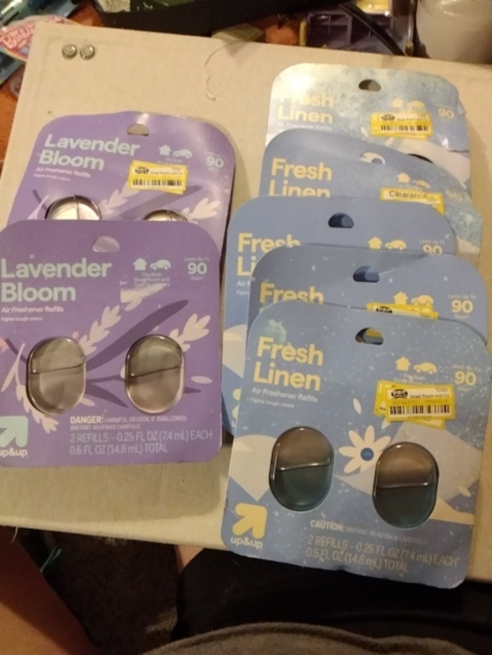 8 Lavender Bloom and Fresh Linen Air Freshener Refills - 1087